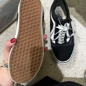 Vans Women's Black and White Sneakers